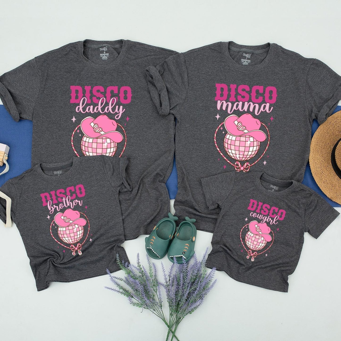 Matching Disco Cowgirl Birthday Shirts - 1st Birthday Party Outfit for Girl, Mommy and Me, Dad Disco Cowgirl Family Shirts