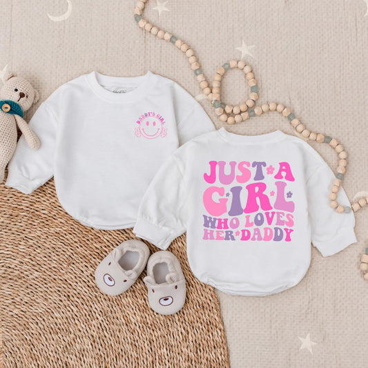 Daddy's Girl Romper Cute Daddy & Me Bodysuit Baby Girl Outfit Soft Cotton Comfortable Daddy Love Gift for Baby Girl