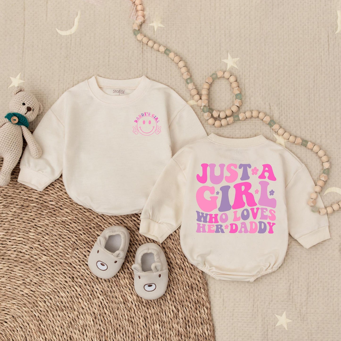Daddy's Girl Romper Cute Daddy & Me Bodysuit Baby Girl Outfit Soft Cotton Comfortable Daddy Love Gift for Baby Girl