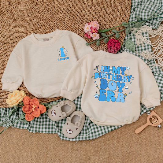Personalized In My Birthday Boy Era Romper 1st Birthday Outfit Baby Boy Clothes Custom Name Bodysuit Gift for Birthday Boy First Birthday