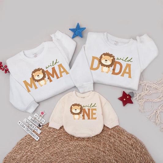 Wild One Matching Family Birthday Shirts - Safari Jungle 1st Birthday Outfit Mommy & Me - Wild 1st Birthday Party Boy Girl