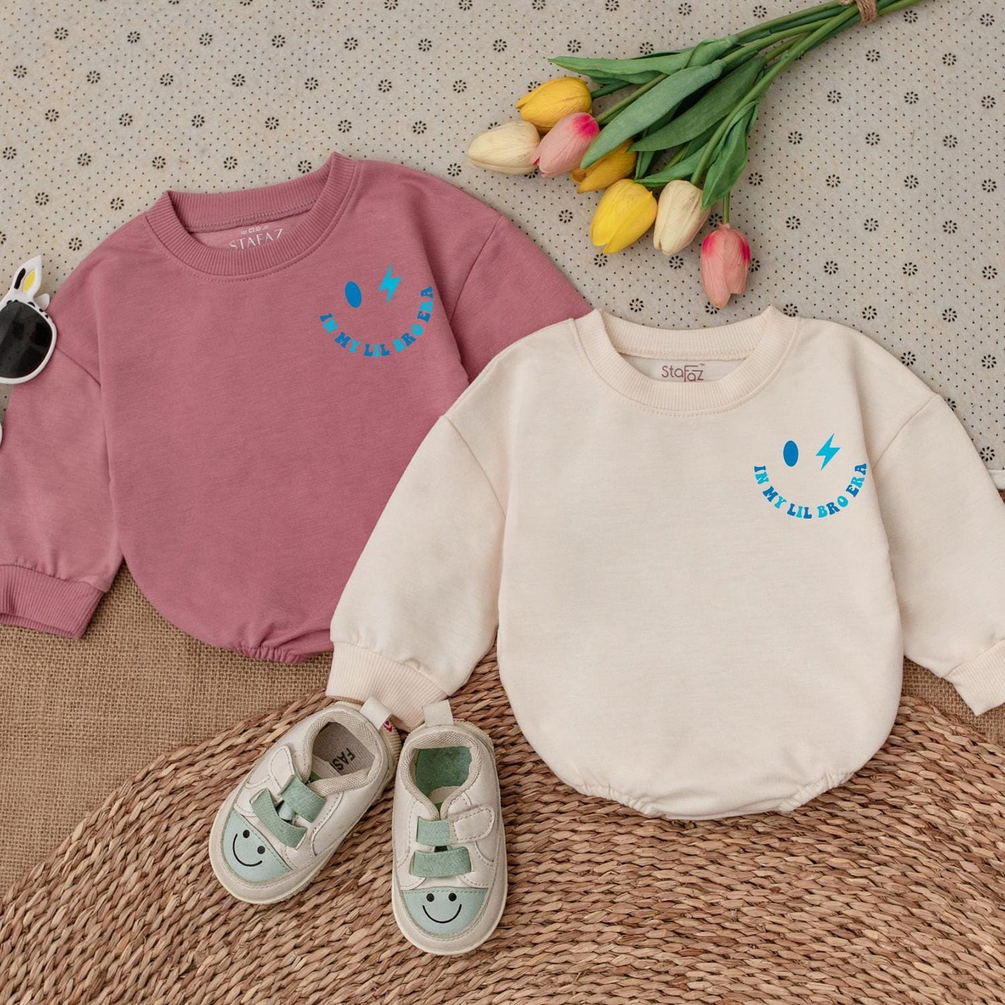 Lil Bro Era Baby Outfit Baby Boy Romper Newborn Gift Gender Neutral Baby Shower Present Cute Lil Brother Clothes