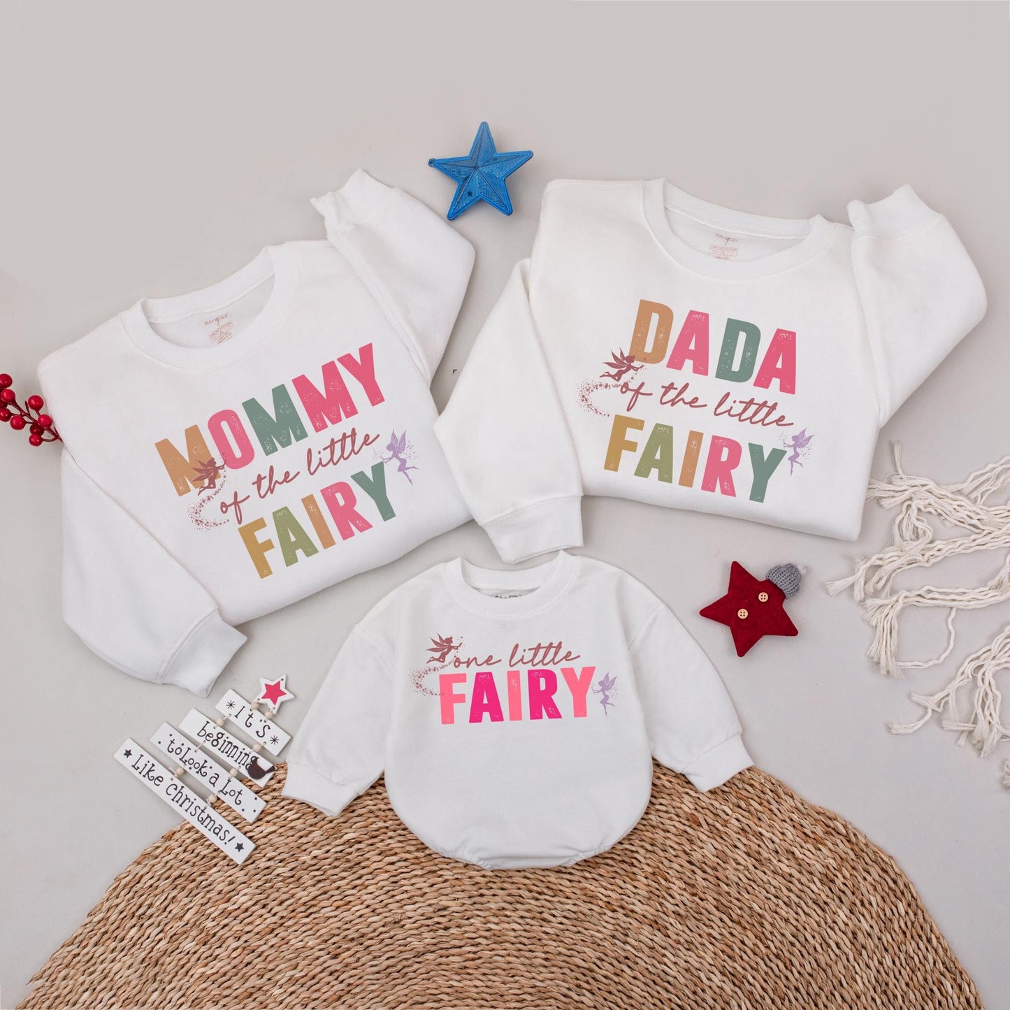 Little Fairy First Birthday Matching Family Sweatshirt Magical Garden Party Mommy and Me First Birthday Girl Outfit 1st Birthday