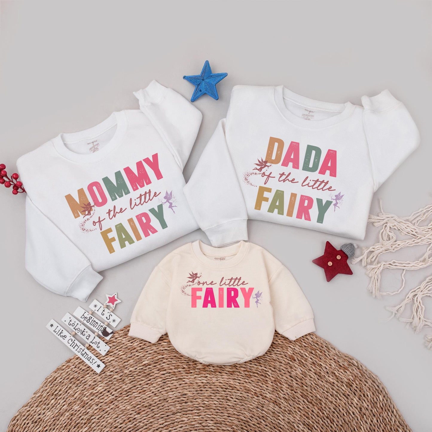 Little Fairy First Birthday Matching Family Sweatshirt Magical Garden Party Mommy and Me First Birthday Girl Outfit 1st Birthday