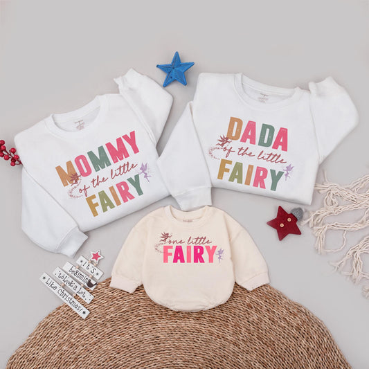 Little Fairy First Birthday Matching Family Sweatshirt Magical Garden Party Mommy and Me First Birthday Girl Outfit 1st Birthday