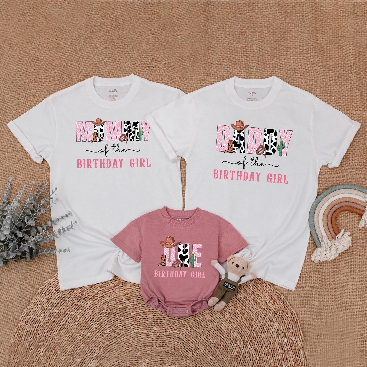 Cowgirl Birthday Family Shirt, My First Rodeo Family Matching Shirt, Western Birthday Party Shirt, Mommy and Me Shirt, Girl First Birthday