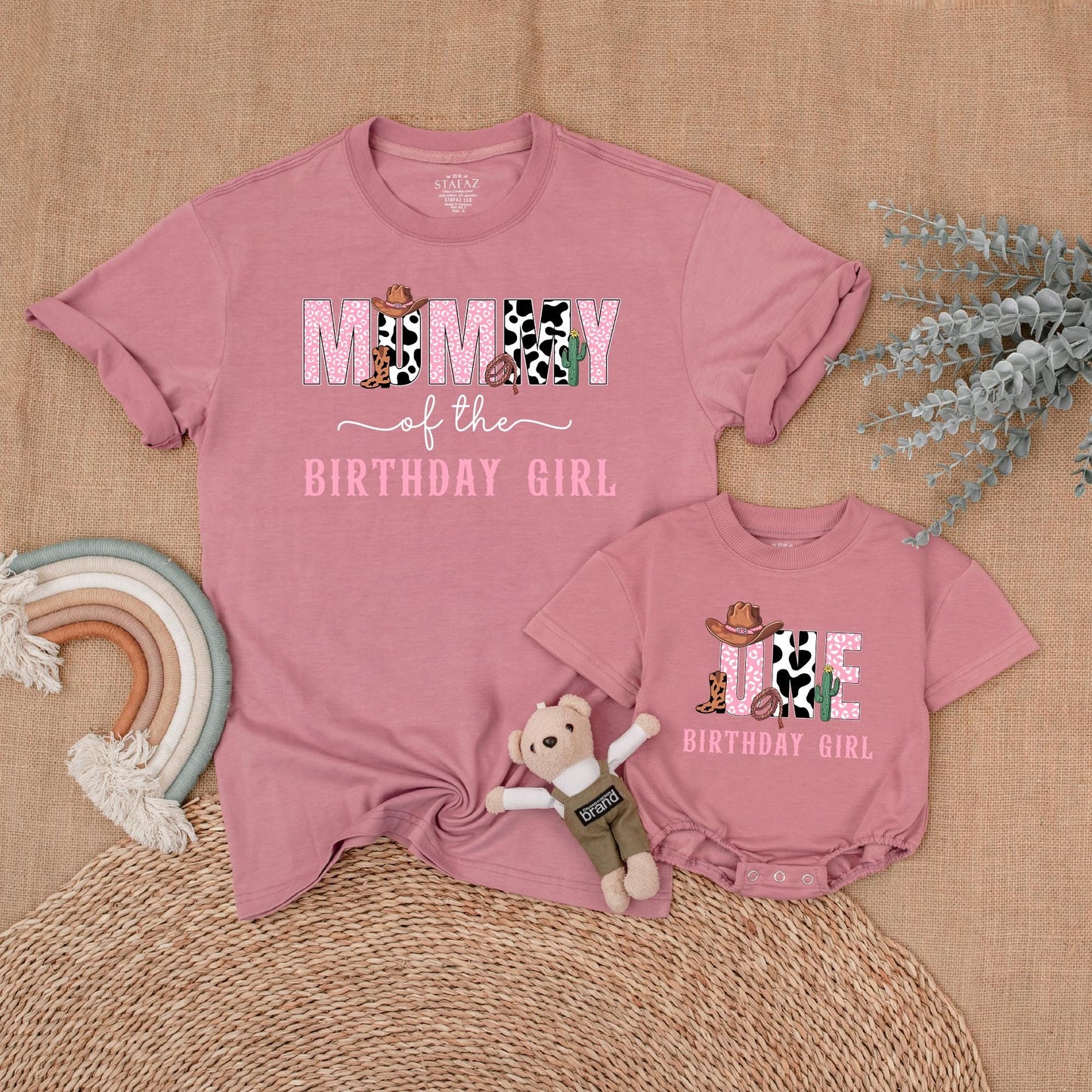 Cowgirl Birthday Family Shirt, My First Rodeo Family Matching Shirt, Western Birthday Party Shirt, Mommy and Me Shirt, Girl First Birthday