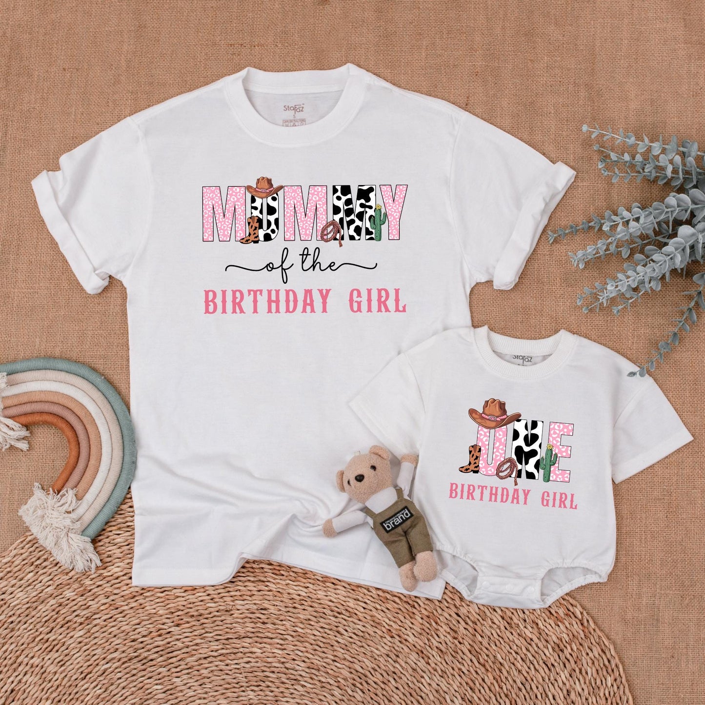 Cowgirl Birthday Family Shirt, My First Rodeo Family Matching Shirt, Western Birthday Party Shirt, Mommy and Me Shirt, Girl First Birthday