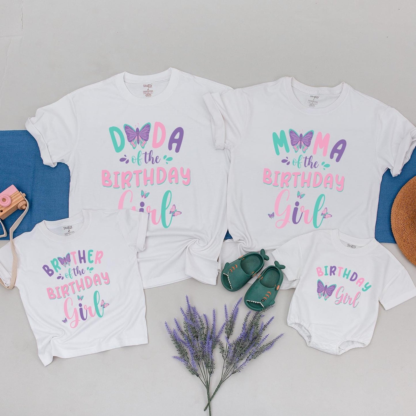 Butterfly Birthday Matching Family Shirts Butterfly Theme Party Outfit Butterfly Girl First Birthday Mommy and Me