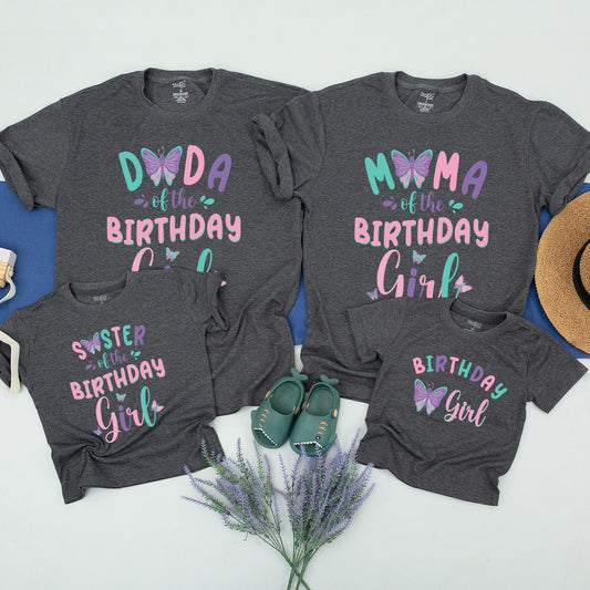 Butterfly Birthday Matching Family Shirts Butterfly Theme Party Outfit Butterfly Girl First Birthday Mommy and Me
