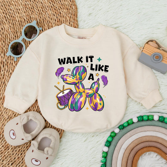 Mardi Gras Bubble Romper Funny King Cake Baby Bodysuit Baby Shower Gift Festive Holiday Newborn First Birthday Matching Outfits