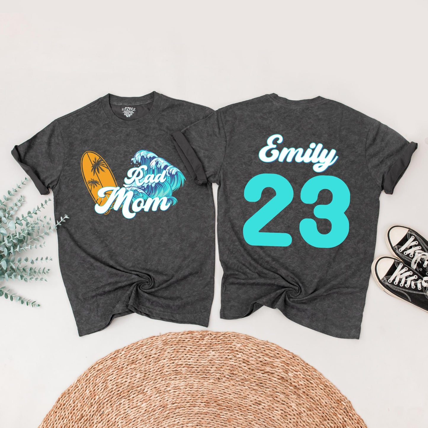 Surf Family Birthday Shirts Rad Mom The Big One 1st Birthday Outfit Toddler Boy Surfs Up Surfer Mommy and Me