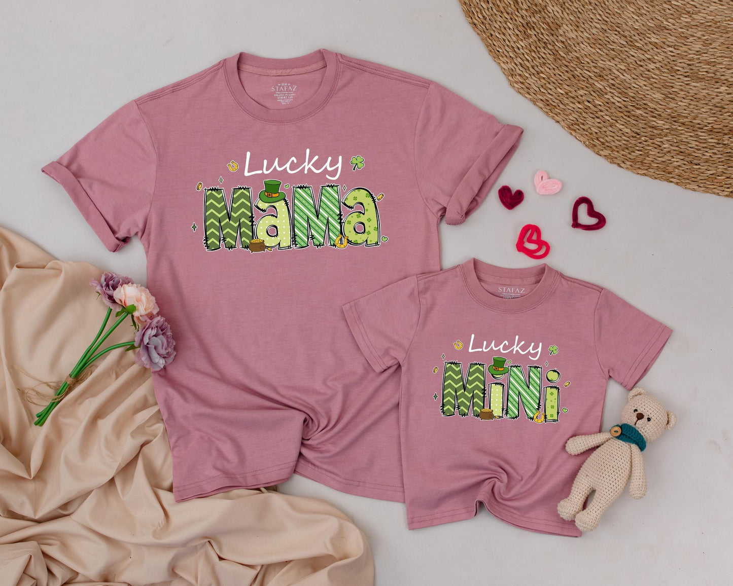 Matching Lucky Mama and Mini St. Patrick's Day Shirts, Shamrock Birthday Outfits, Personalized Family Gifts
