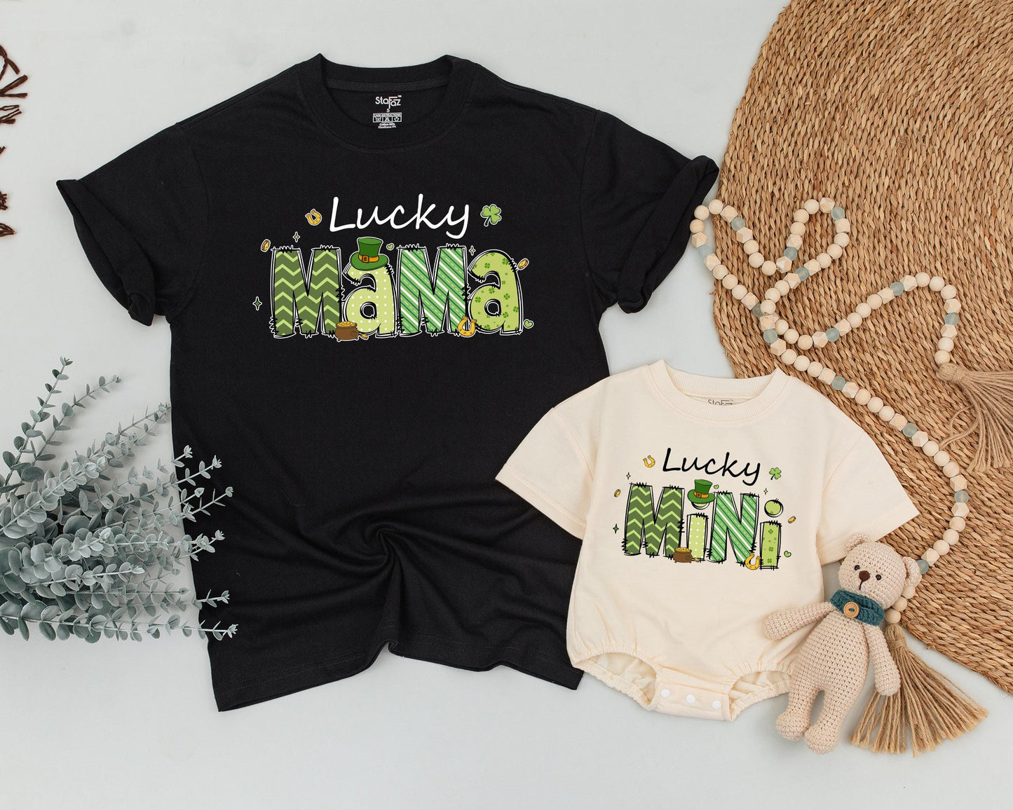 Matching Lucky Mama and Mini St. Patrick's Day Shirts, Shamrock Birthday Outfits, Personalized Family Gifts