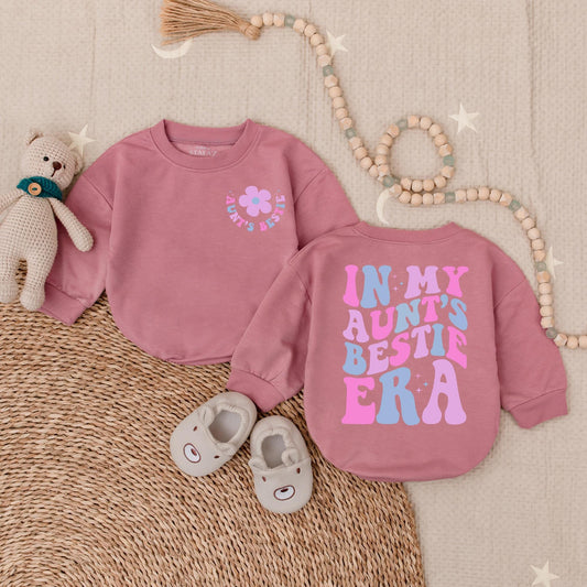 Auntie's Bestie Romper Cute Handwriting Design for Baby Shower Gift from Auntie Newborn Infant Outfit