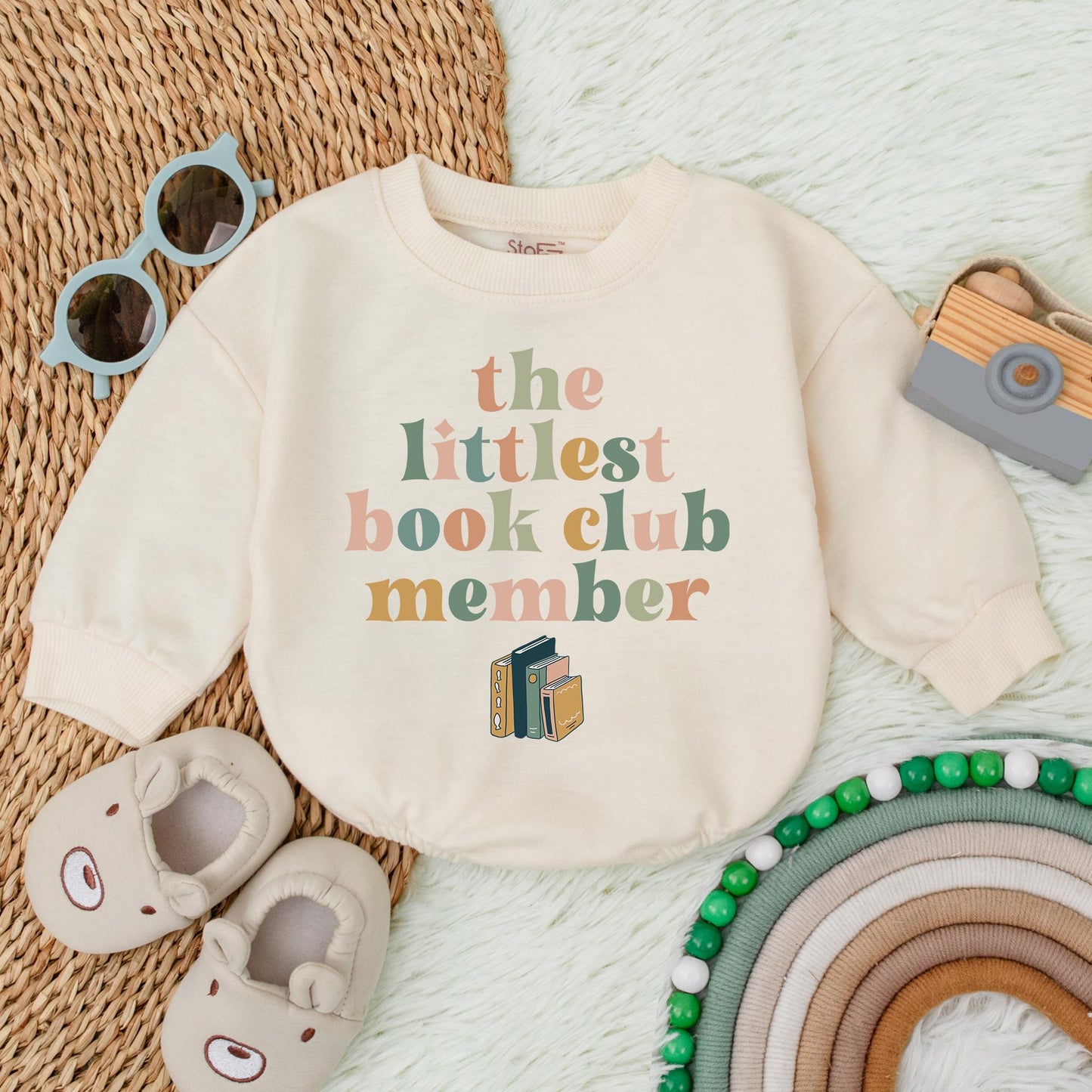 The Littlest Book Club Member Baby Romper, Cute Bookworm Bodysuit, Newborn Gift, Adorable Baby Clothes, Book Nerd, Shower Gift
