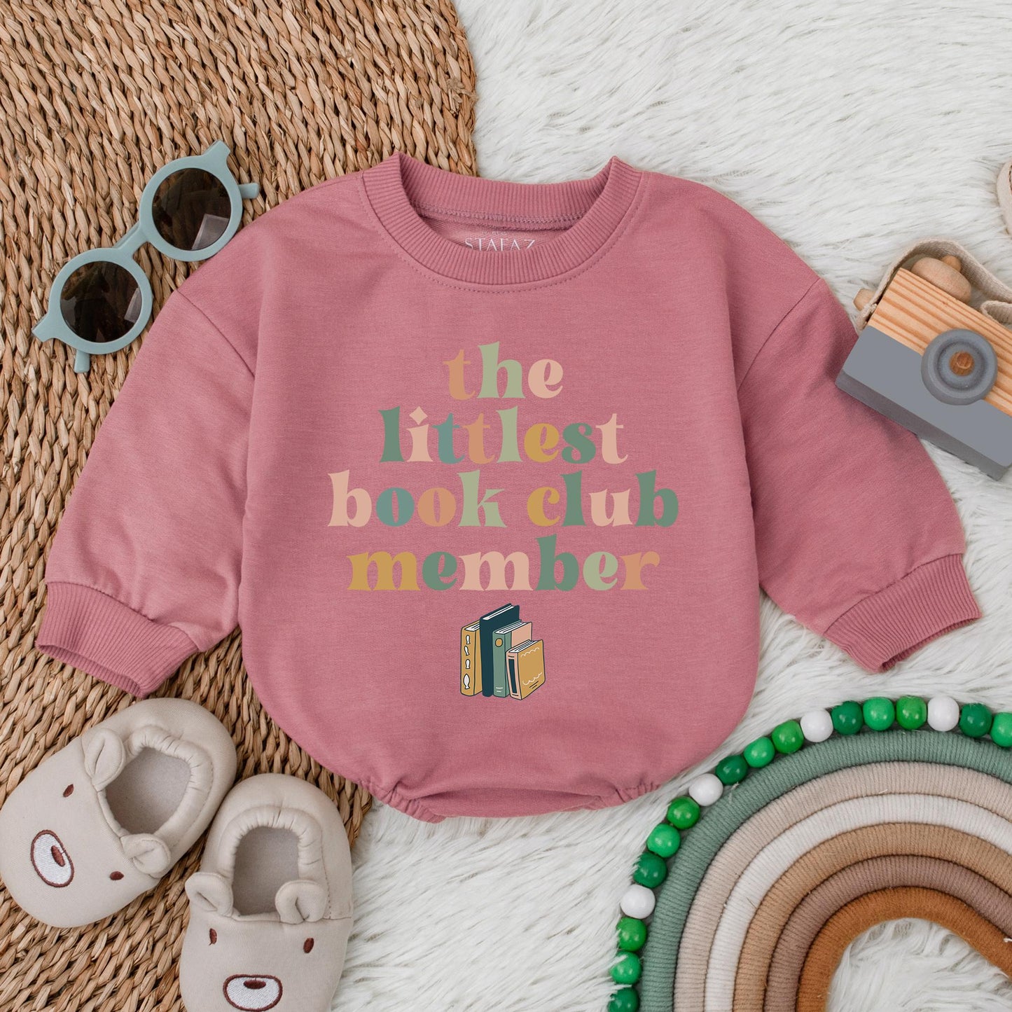 The Littlest Book Club Member Baby Romper, Cute Bookworm Bodysuit, Newborn Gift, Adorable Baby Clothes, Book Nerd, Shower Gift