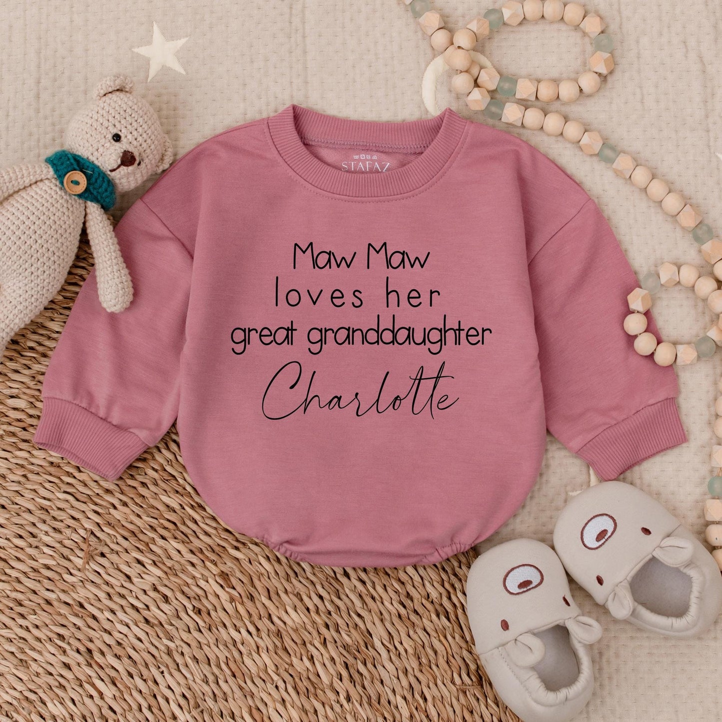 Personalized Pregnancy Announcement Baby Bubble Romper Newborn Grandparent Outfit Adorable Baby Shower Gift Idea for Grandparents