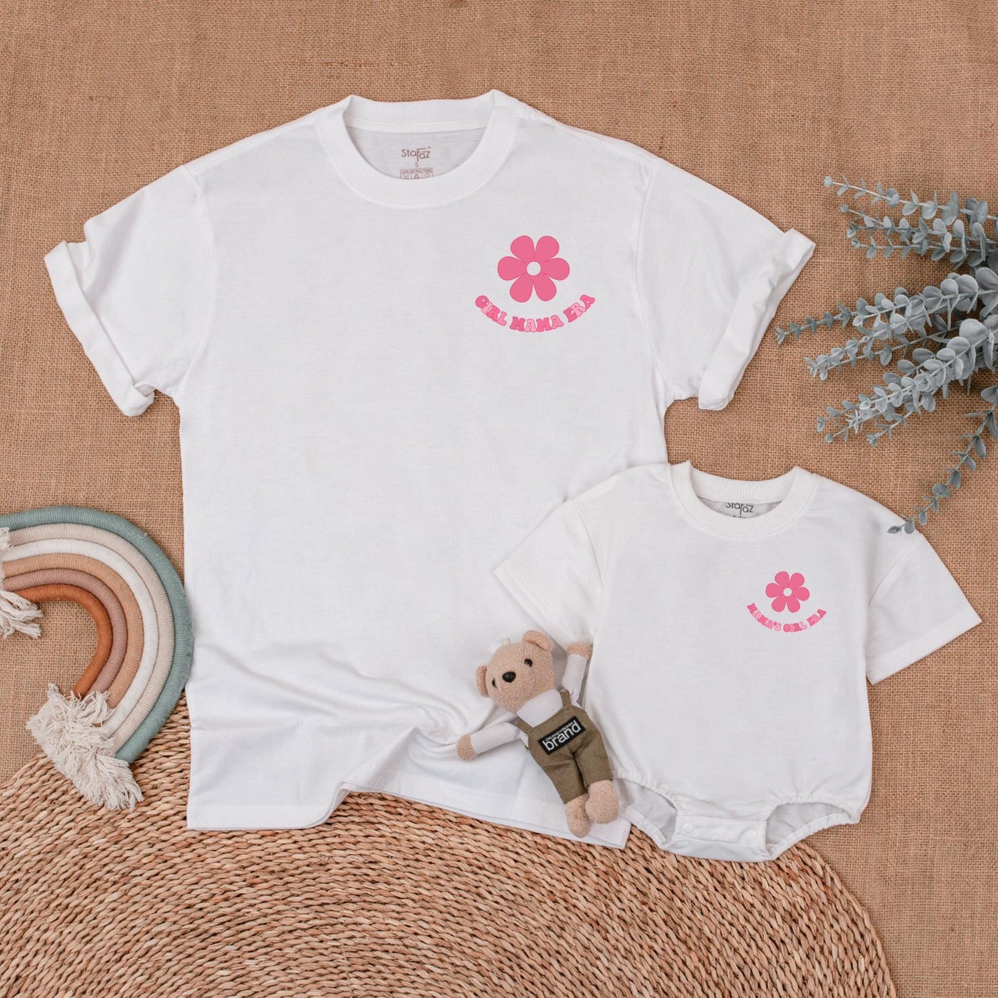 In My Mama's Girl Era Matching Mommy and Me Shirts Retro Mother Daughter Outfit New Mom Gift Mothers Day Comfortable Cotton Baby Girl Tee