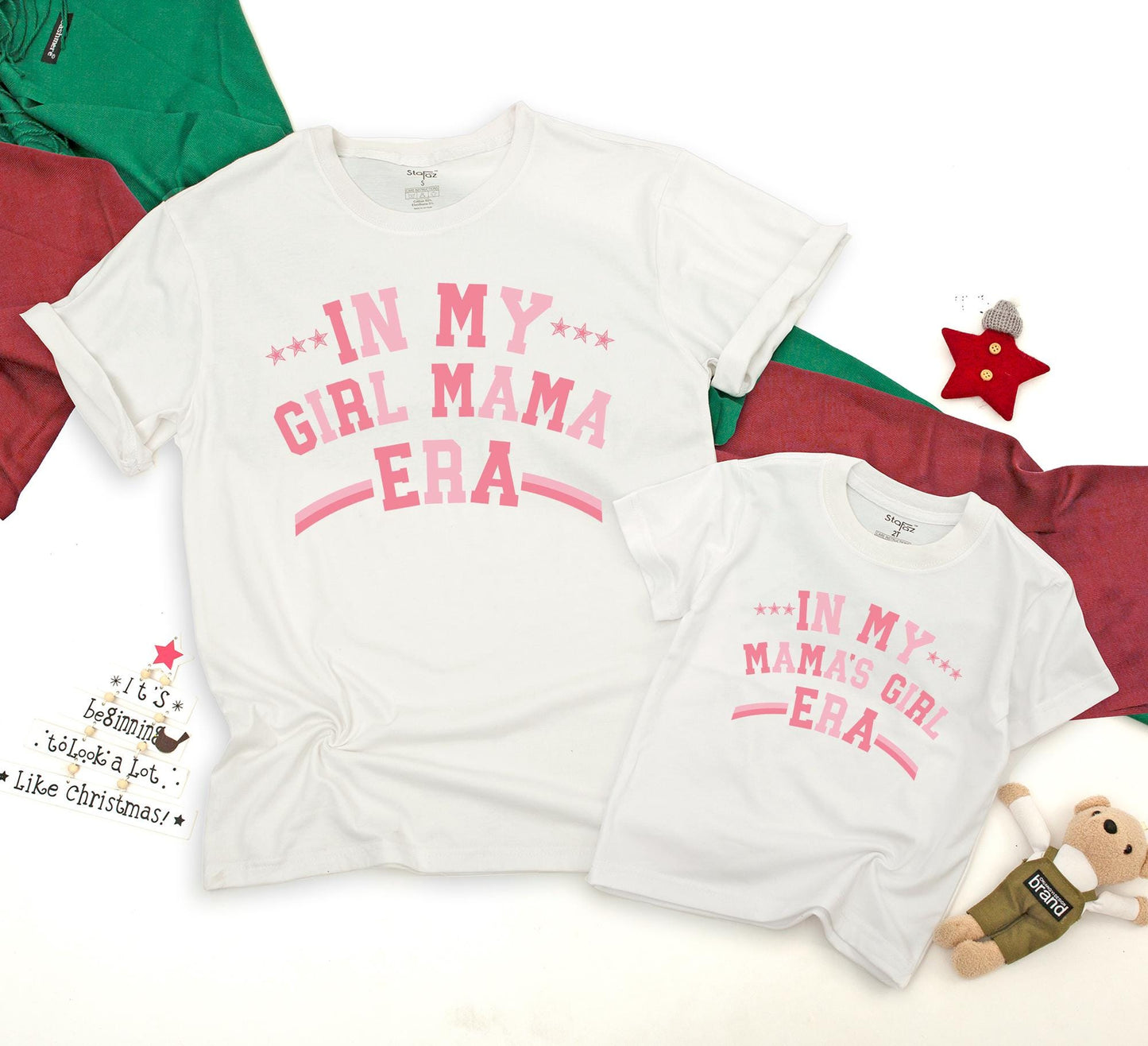 Matching Girl Mama & Mama's Girl Era Shirts, Retro Pink Design, Mom & Daughter Matching Outfit, Baby & Toddler Gifts