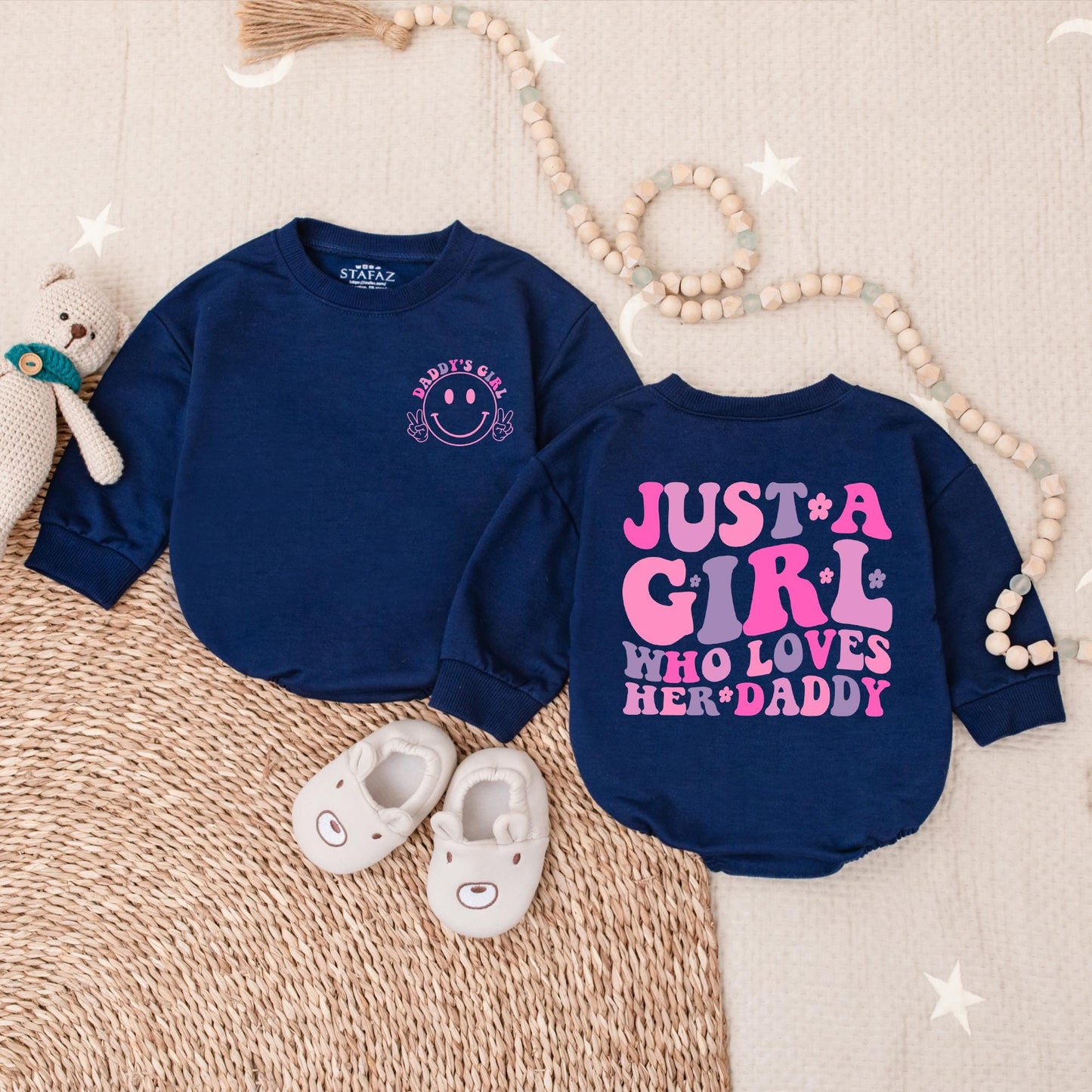 Daddy's Girl Romper Cute Daddy & Me Bodysuit Baby Girl Outfit Soft Cotton Comfortable Daddy Love Gift for Baby Girl