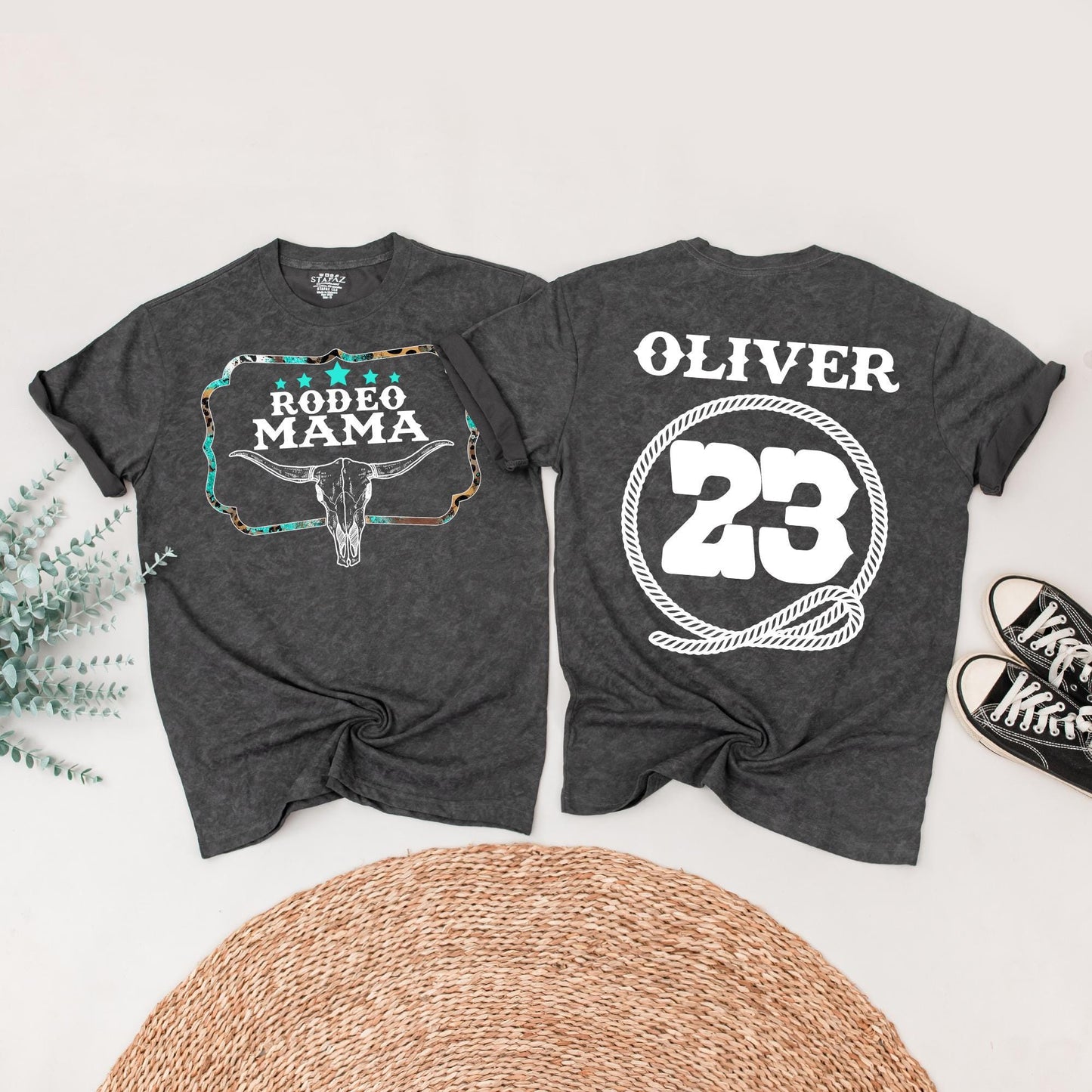 My First Rodeo Birthday Family Matching Shirts, Western Steer Skull 1st Birthday Party Outfit, Cowboy/Cowgirl Bday Tees