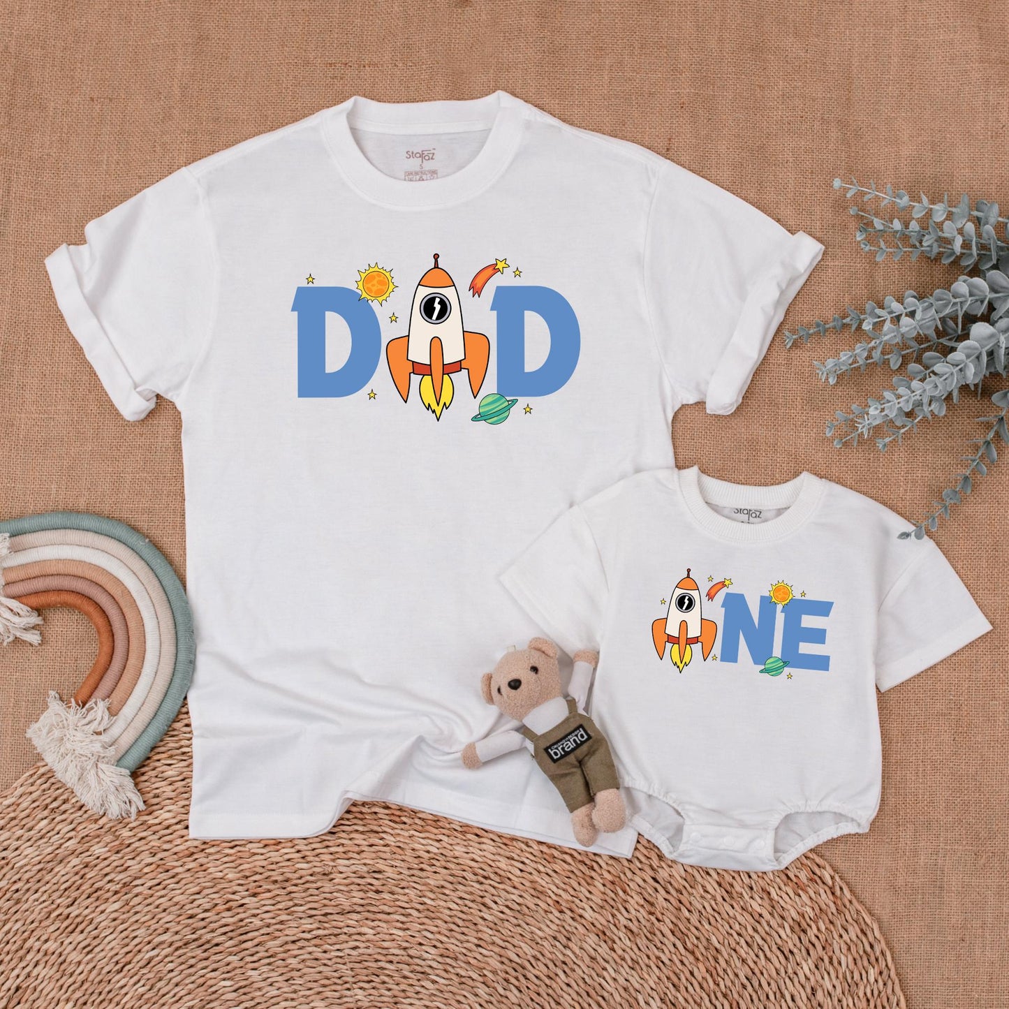 Space Birthday Matching Family Shirts, Astronaut Rocket Party Outfit, Mom Dad Baby Boy 1st Birthday, Mommy and Me Gifts