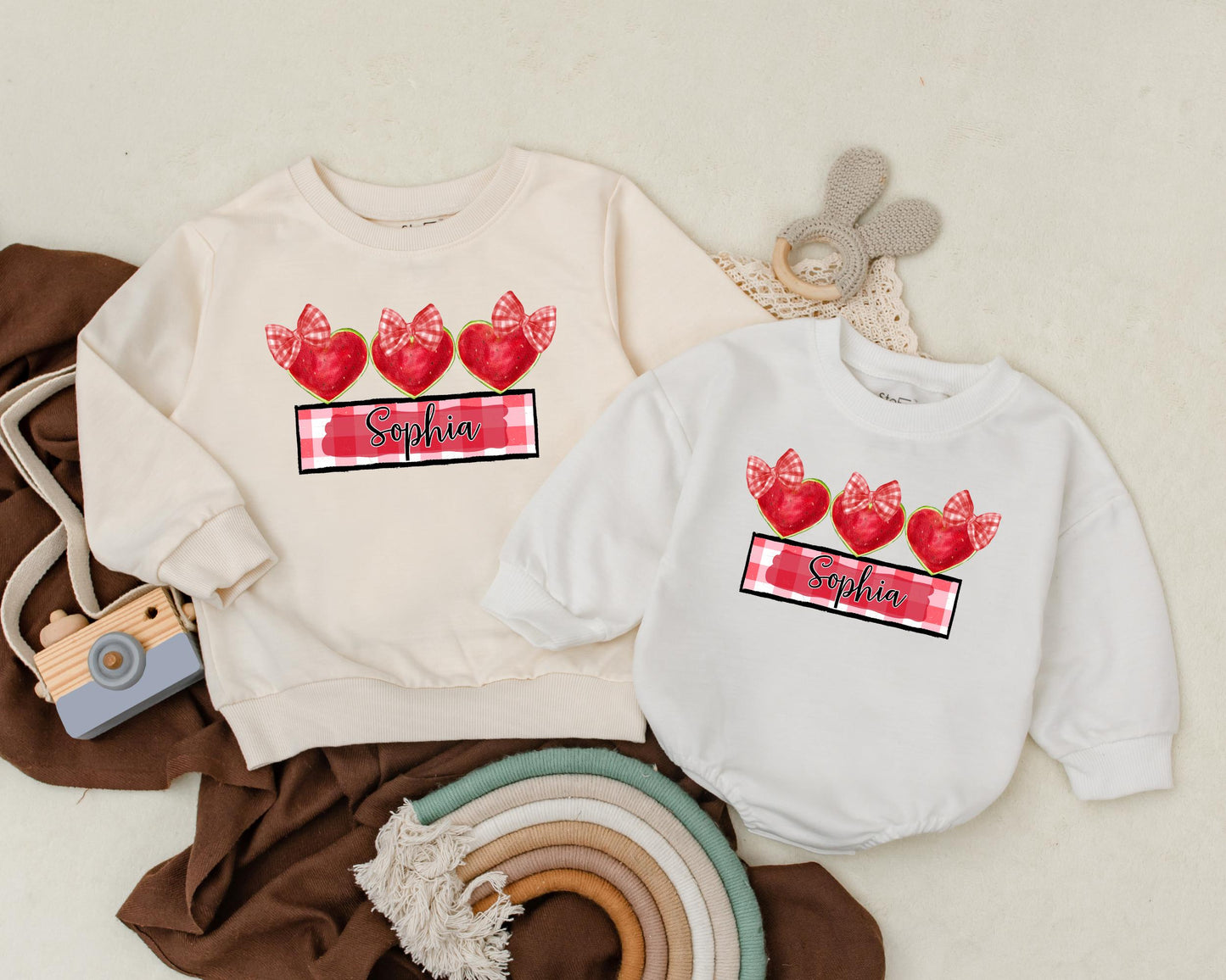 Personalized Watermelon Romper Custom Name Baby Summer Outfit Infant Bodysuit Boys Girls Watermelon Birthday Clothes