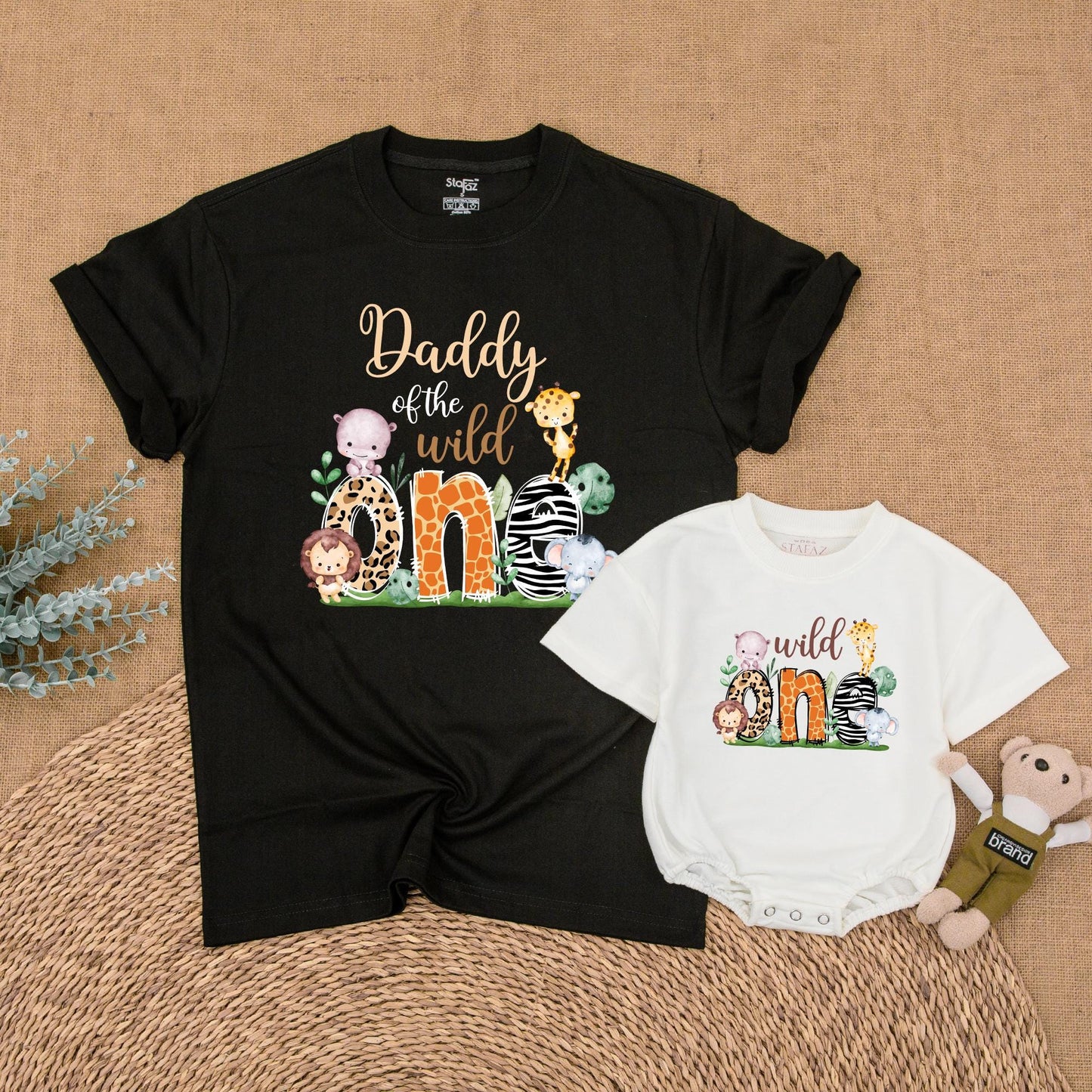 Wild One Safari Birthday Family Matching Shirt Mommy and Me Outfit Boys First Birthday