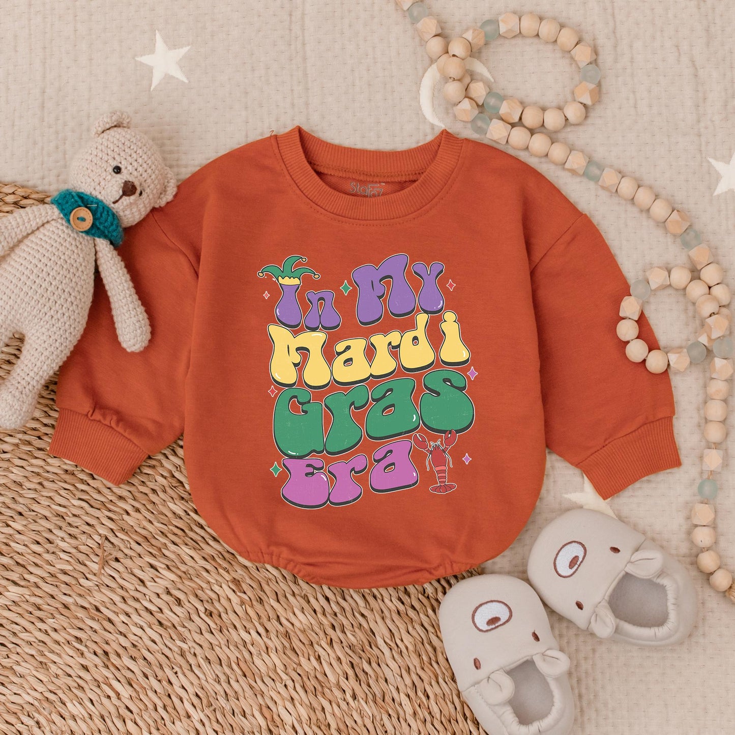 Mardi Gras Baby Romper Outfit for Boy: Fat Tuesday King Cake Party Gift, Cute Baby Clothes, Fun Newborn Bodysuit, Celebrate!