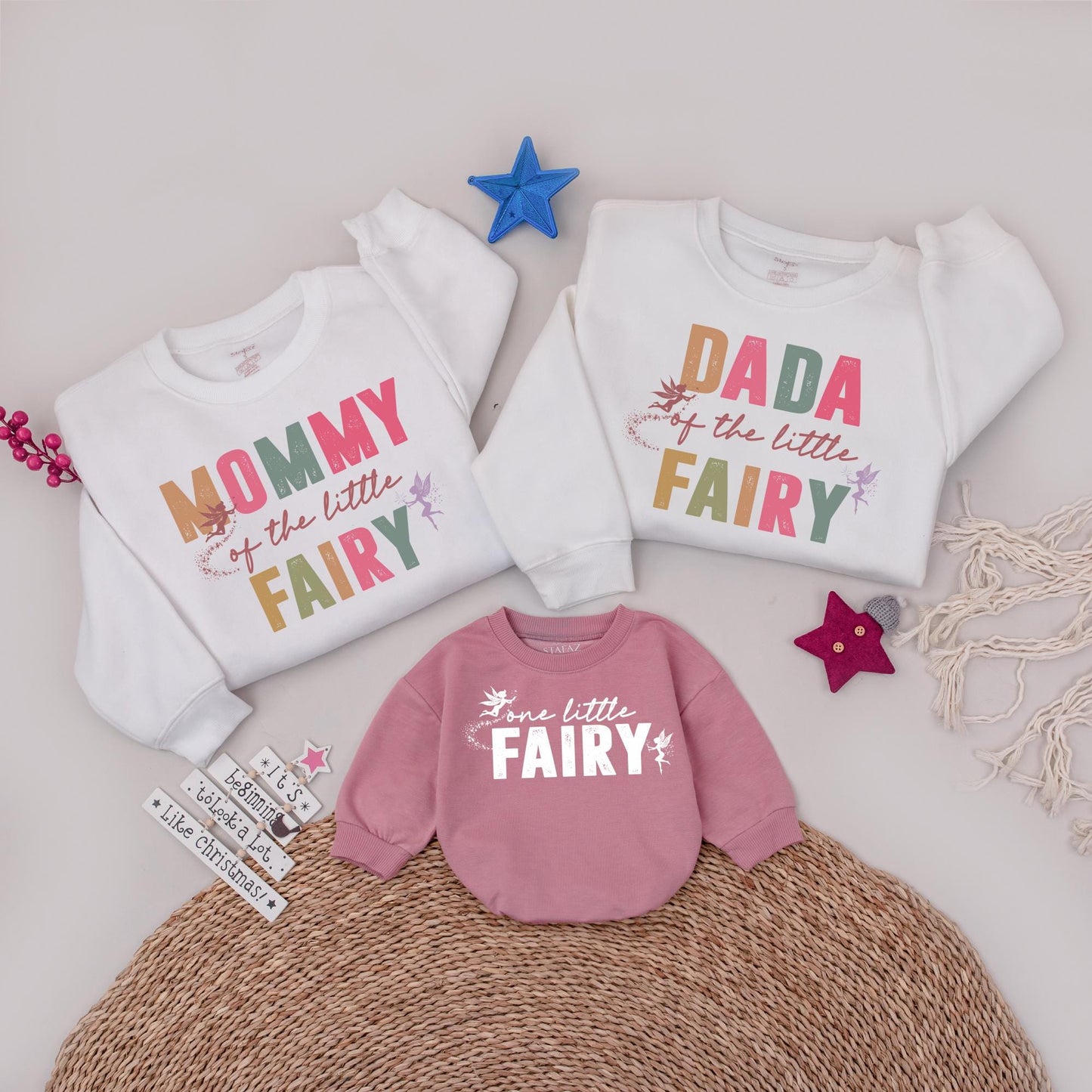 Little Fairy First Birthday Matching Family Sweatshirt Magical Garden Party Mommy and Me First Birthday Girl Outfit 1st Birthday