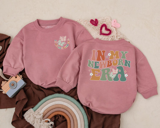 In My Newborn Era Romper - Retro Groovy Baby Boy Bodysuit or Girl Outfit, Baby Shower Gift, First Birthday