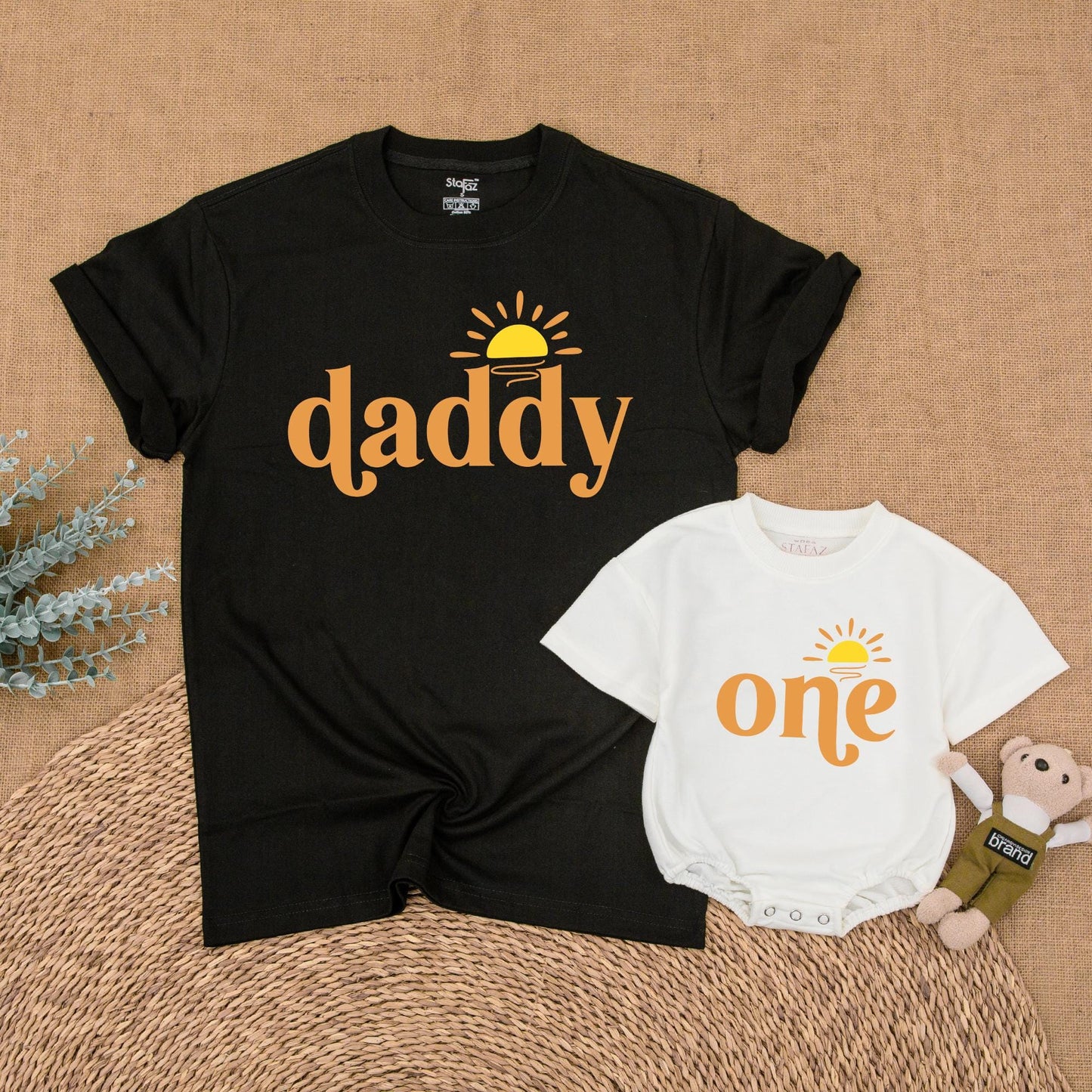 Sunshine First Birthday Family Matching Shirt Baby Girl Outfit Boho Sun Theme Birthday Girl Daughter Mom Dad Clothes