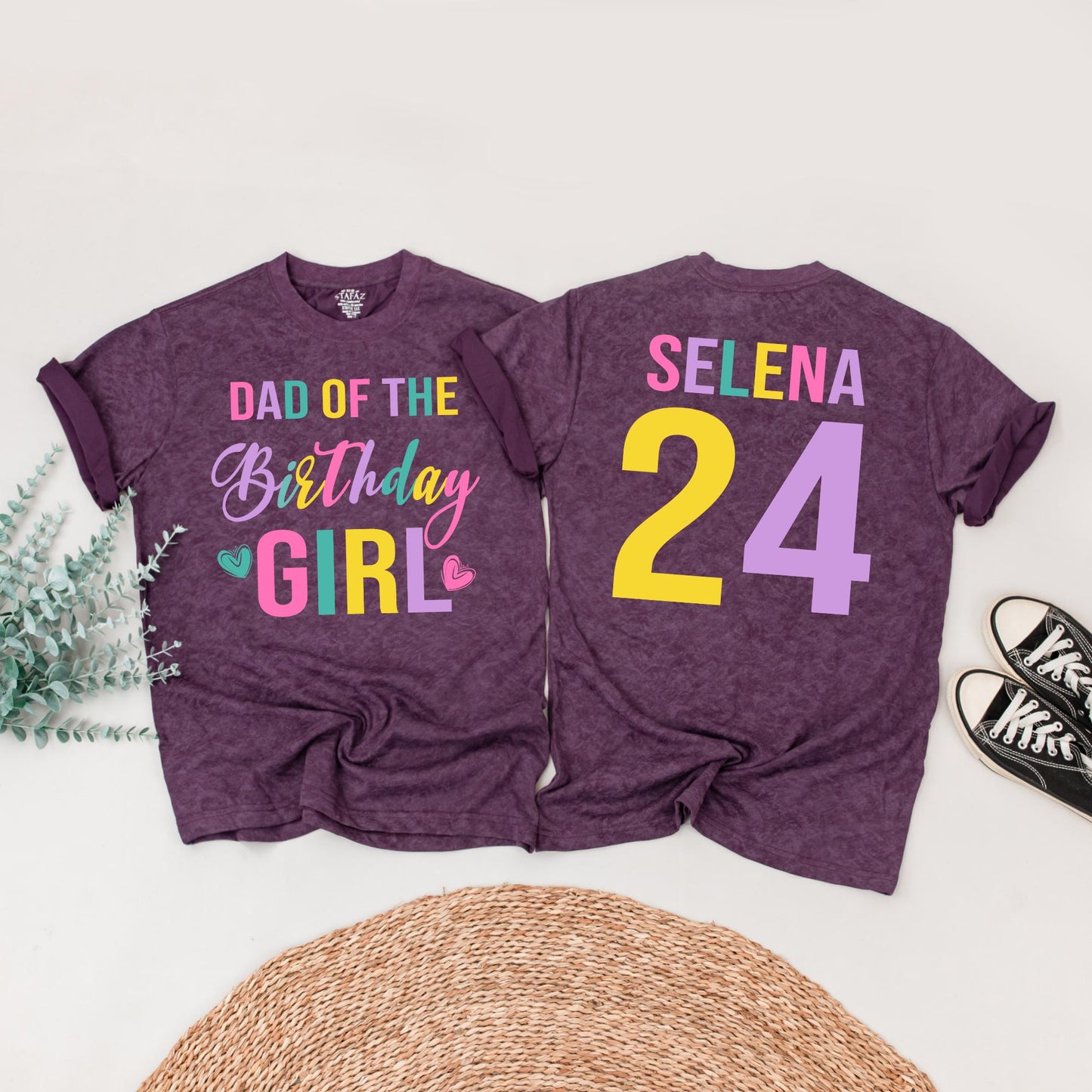 Birthday Girl Family Matching Shirts Mom Dad Colorful Celebration Outfits Fun Kids Birthday Party Tees