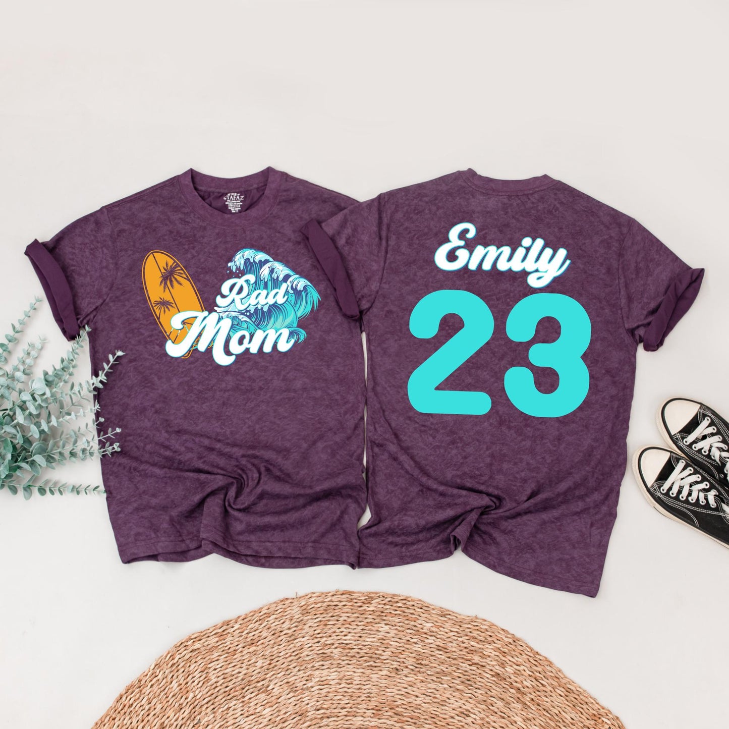 Surf Family Birthday Shirts Rad Mom The Big One 1st Birthday Outfit Toddler Boy Surfs Up Surfer Mommy and Me