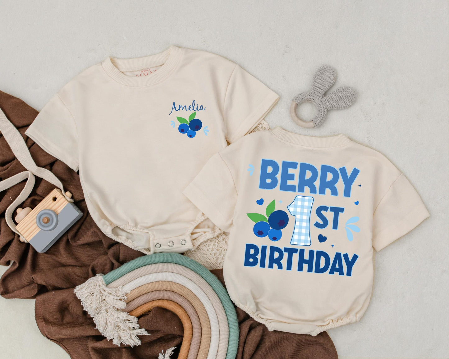 Berry Sweet Birthday Romper Personalized "Sweet One" Bubble Romper Girl 1st Birthday Outfit Baby Shower Gift Smash Cake Cotton Soft