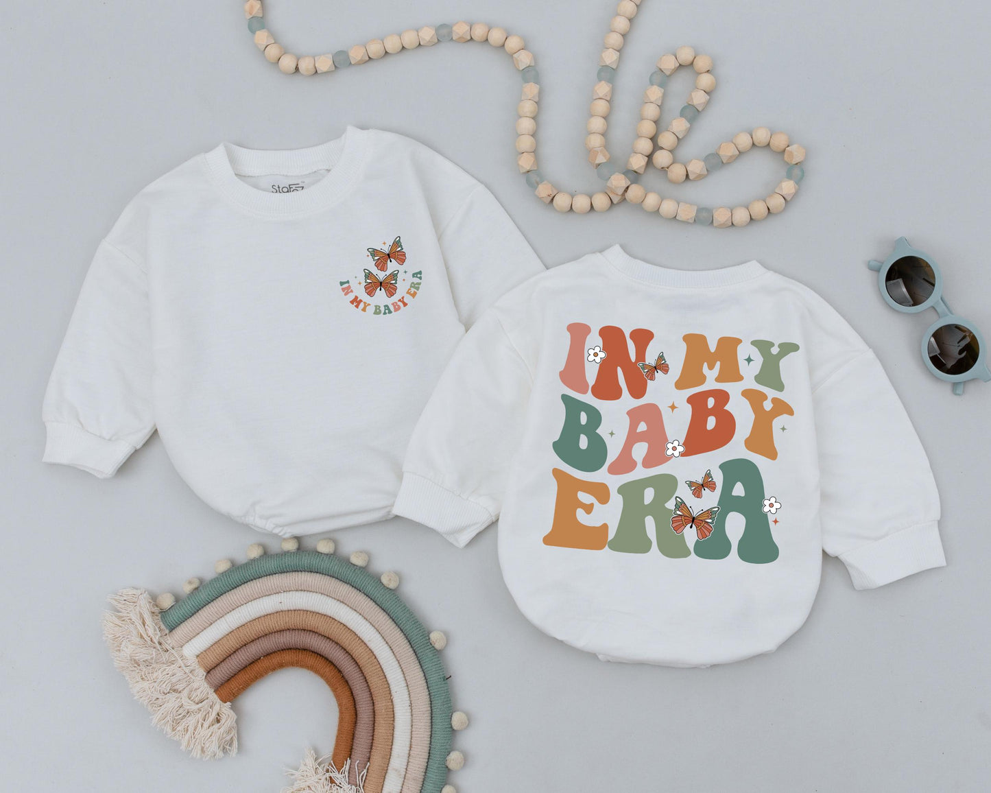In My Baby Era Romper Groovy Newborn Bodysuit Gift 1st Birthday Girl Outfit Retro Cute Baby Clothes Coming Home Outfit