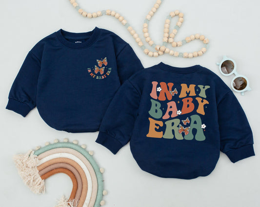 In My Baby Era Romper Groovy Newborn Bodysuit Gift 1st Birthday Girl Outfit Retro Cute Baby Clothes Coming Home Outfit