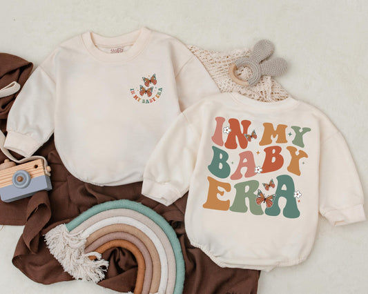 In My Baby Era Romper Groovy Newborn Bodysuit Gift 1st Birthday Girl Outfit Retro Cute Baby Clothes Coming Home Outfit