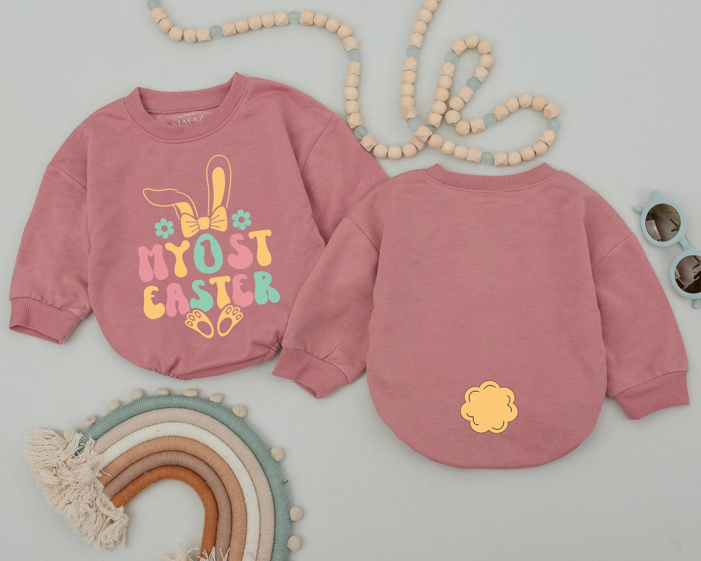 My First Easter Bunny Romper Baby Boy Girl Outfit, Cute Easter Day Clothes, Baby Shower Gift, Personalized Bunny Bodysuit