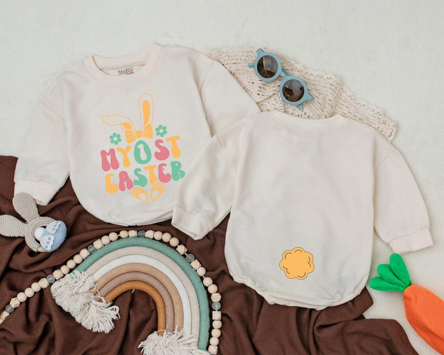 My First Easter Bunny Romper Baby Boy Girl Outfit, Cute Easter Day Clothes, Baby Shower Gift, Personalized Bunny Bodysuit