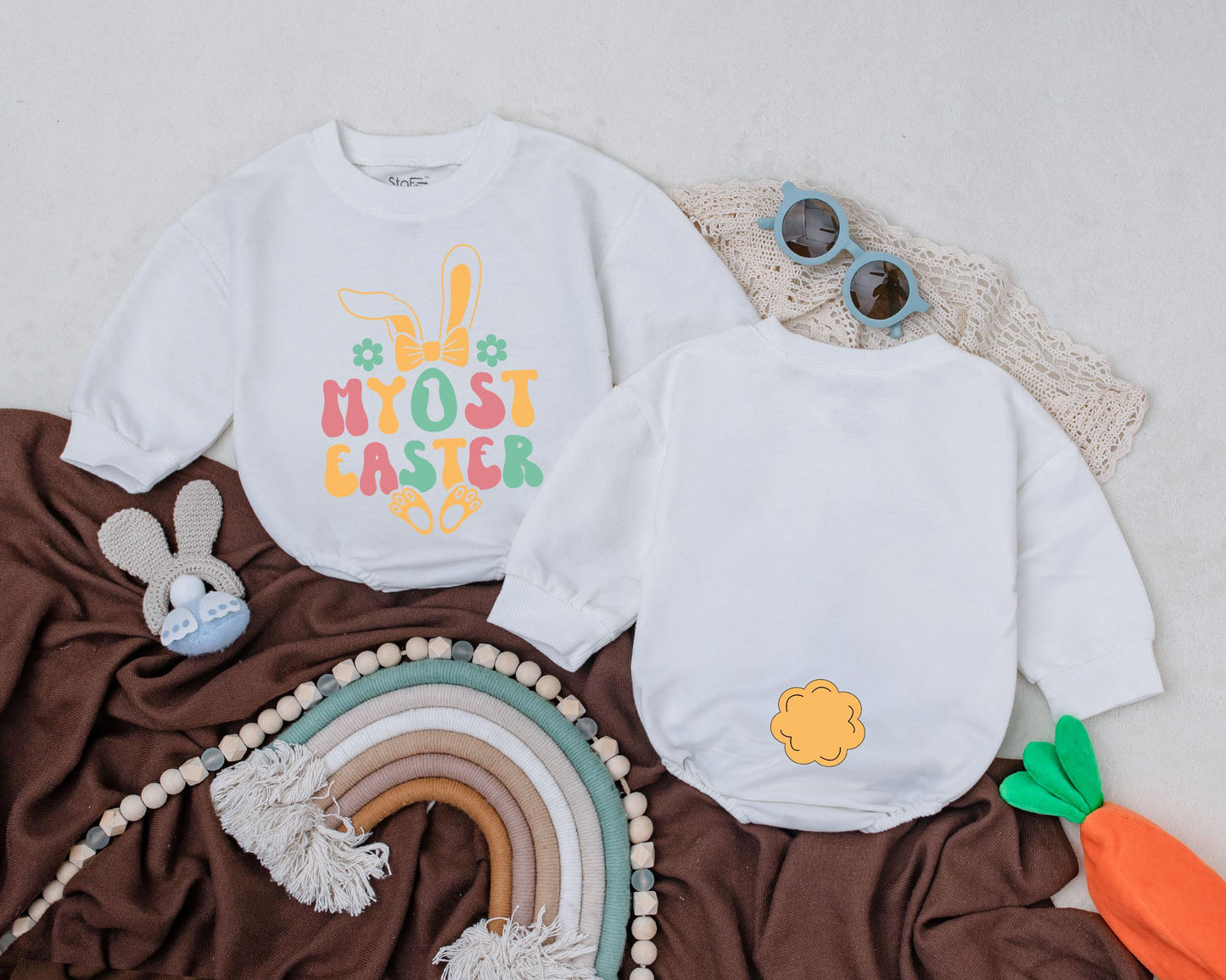 My First Easter Bunny Romper Baby Boy Girl Outfit, Cute Easter Day Clothes, Baby Shower Gift, Personalized Bunny Bodysuit