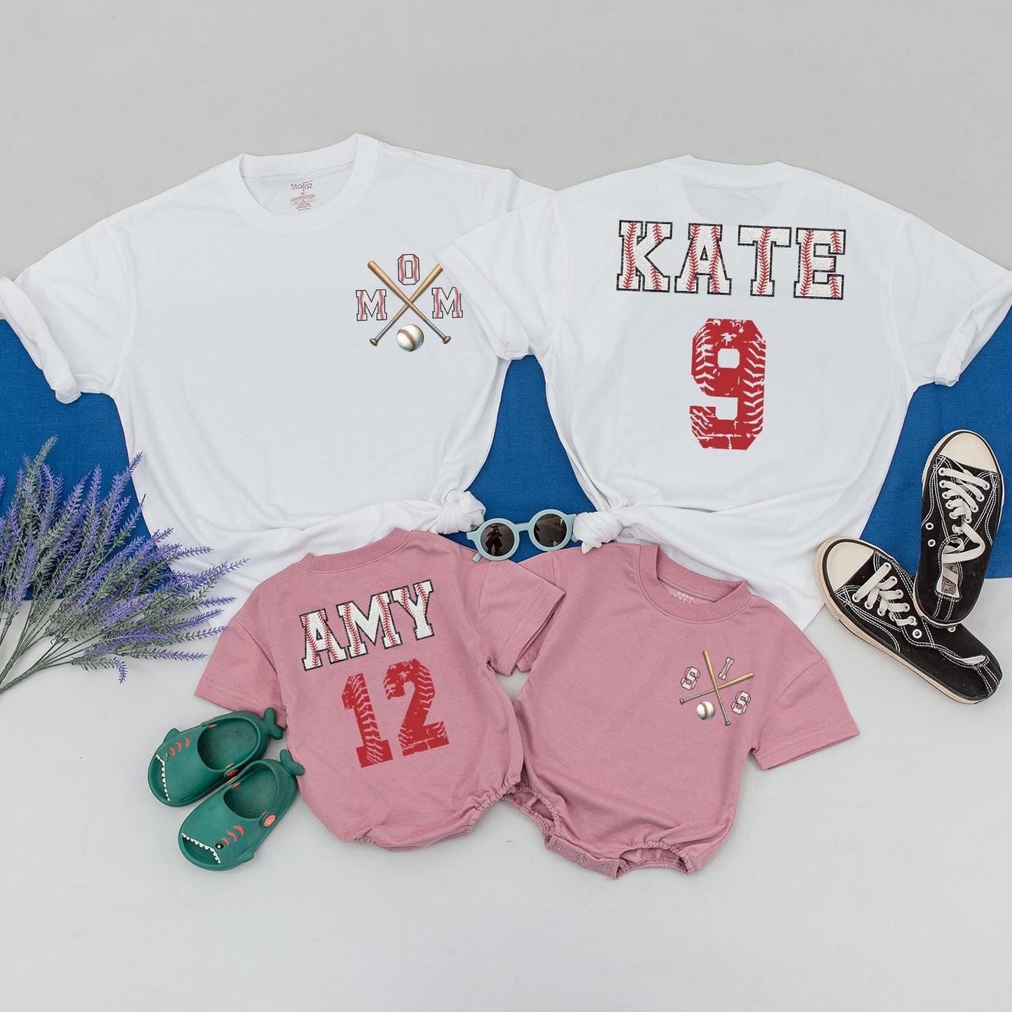 Custom Two-Sided Baseball Shirt Mommy and Me Baseball Team Shirt Game Day Gift for Baseball Season