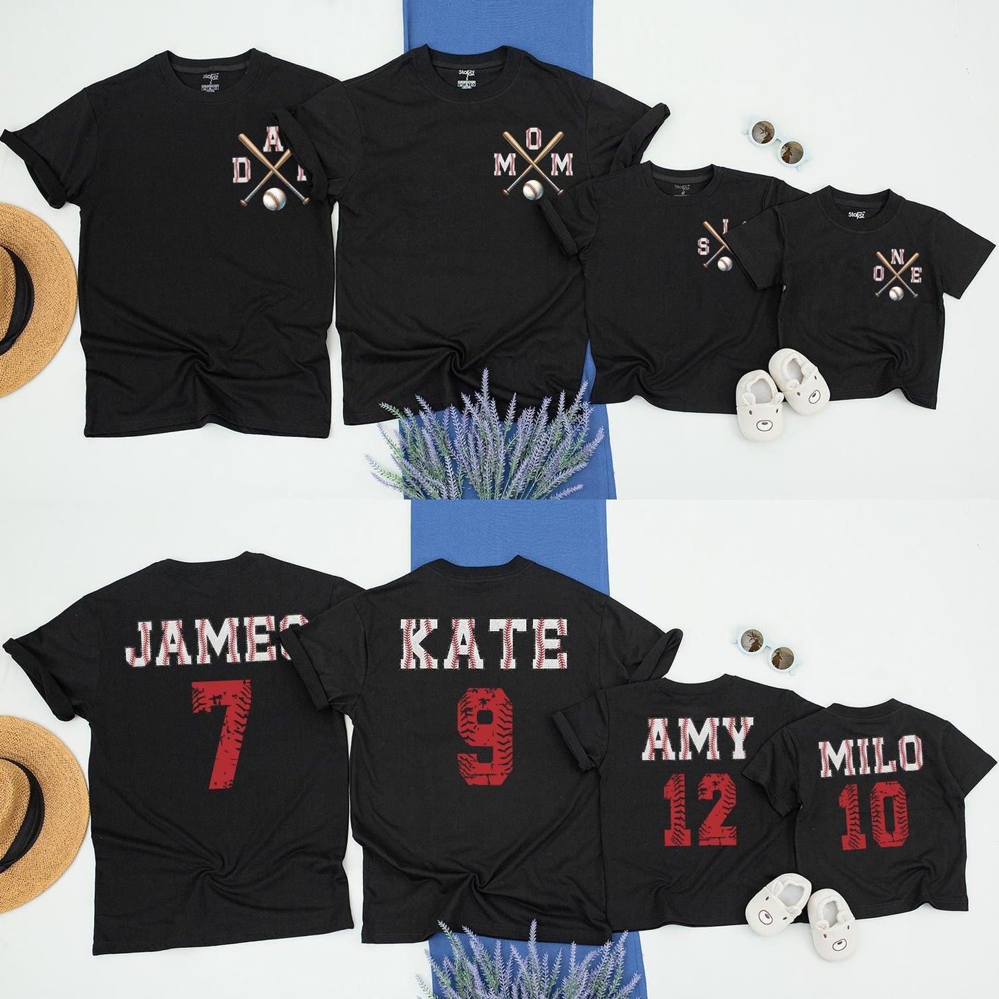 Custom Two-Sided Baseball Shirt Mommy and Me Baseball Team Shirt Game Day Gift for Baseball Season