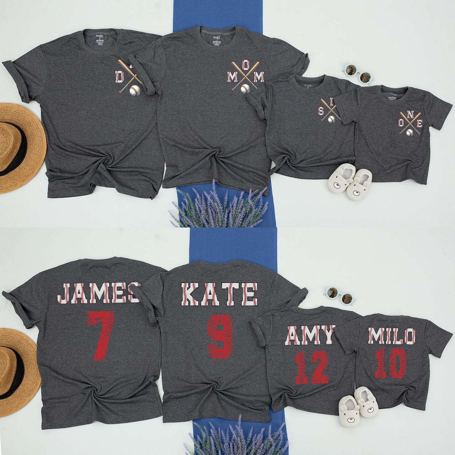 Custom Two-Sided Baseball Shirt Mommy and Me Baseball Team Shirt Game Day Gift for Baseball Season