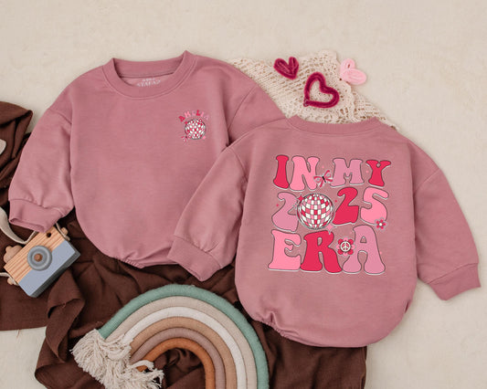 Personalized Name In My 2025 Era Romper Newborn Bodysuit Baby Girl Clothes Baby Shower Gift First Birthday Outfit Custom Name