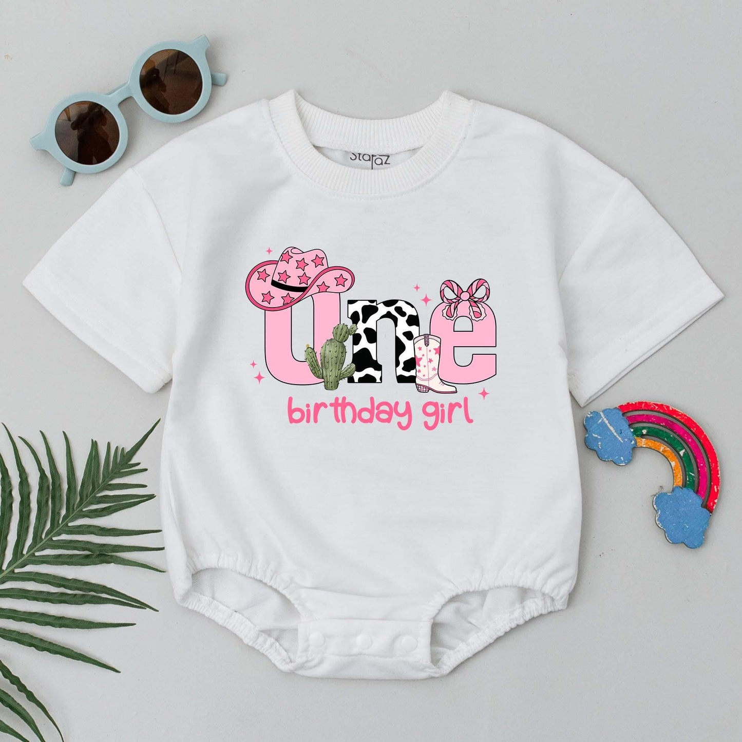 Personalized First Rodeo Birthday T-Shirt Cute Cowgirl Baby Girl Outfit Wild West Western Party Gift Toddler Mom Matching Family