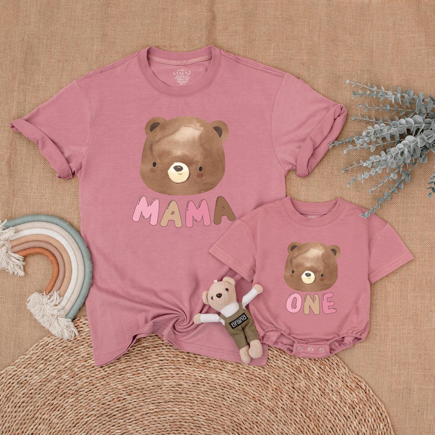 Beary First Birthday Matching Family Shirts, Mama, Dada, Bro, One Outfit, Baby Girl or Boy Birthday Bear Shirt, 1st Birthday Party Clothes, Cute Photo (138 chars)