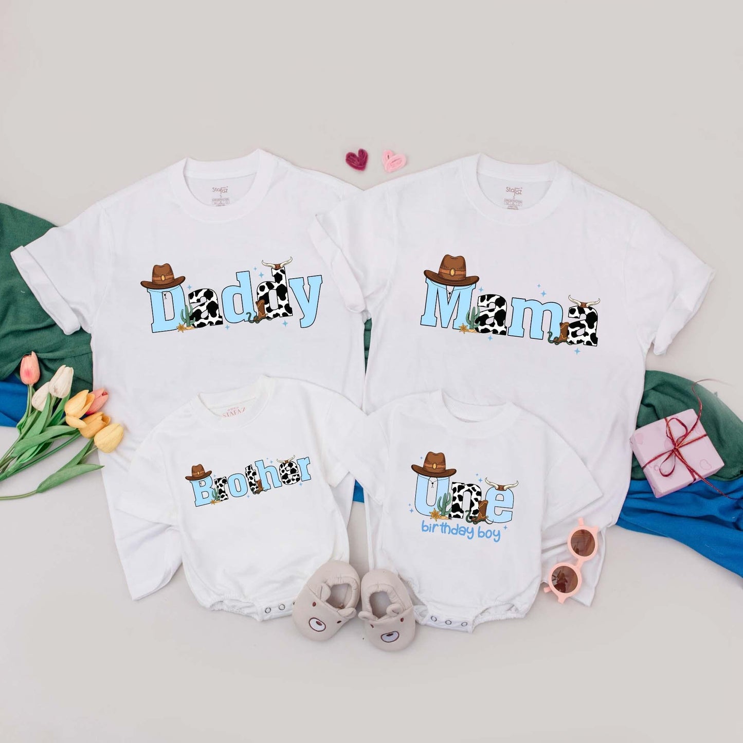 Personalized 1st Rodeo Birthday T-Shirt for Baby Boy, Wild West Cowboy Theme, First Birthday Outfit, Western Baby Clothes