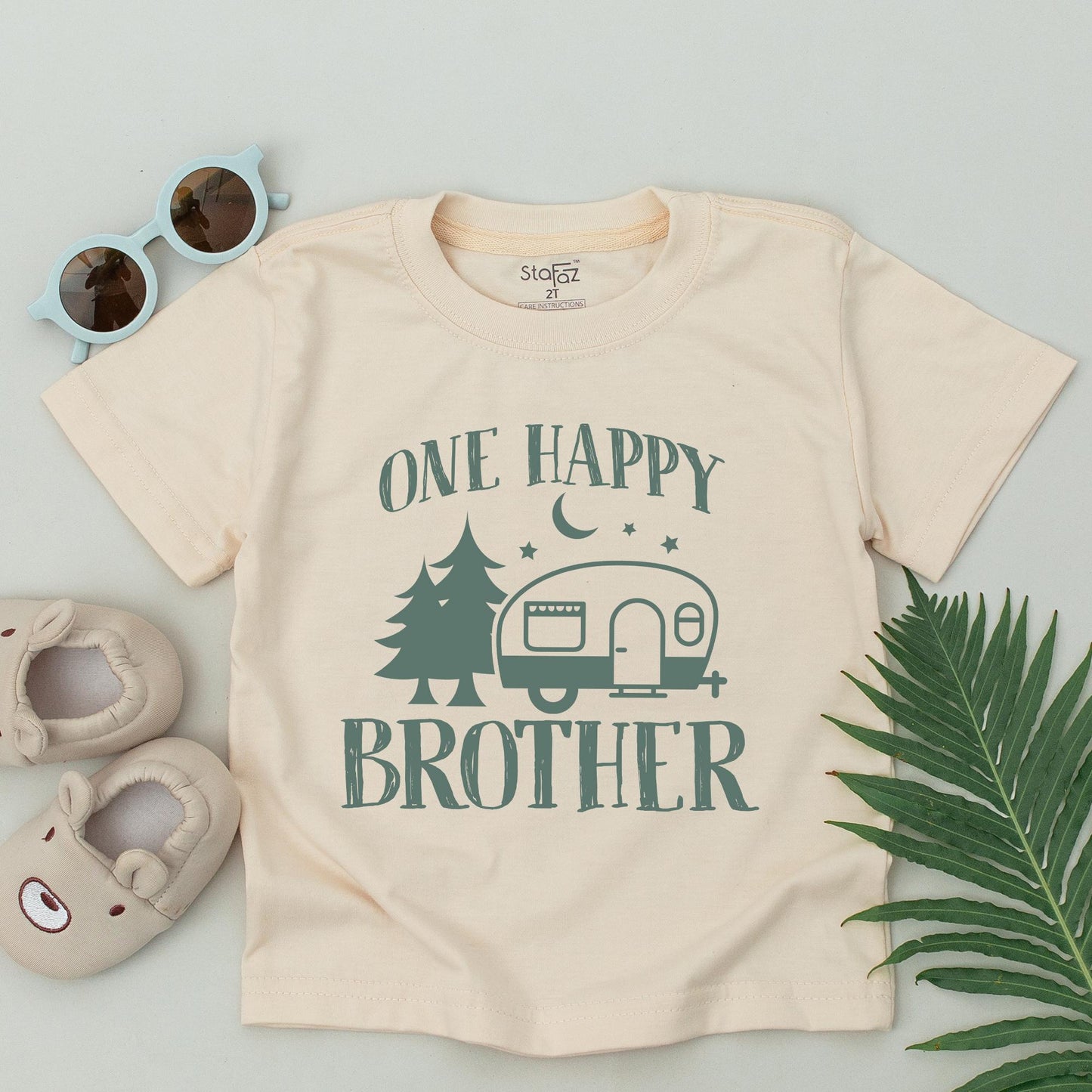 Personalized Happy Camper Family Matching T-Shirt Camping 1st Birthday Outfit Mommy and Me Tees